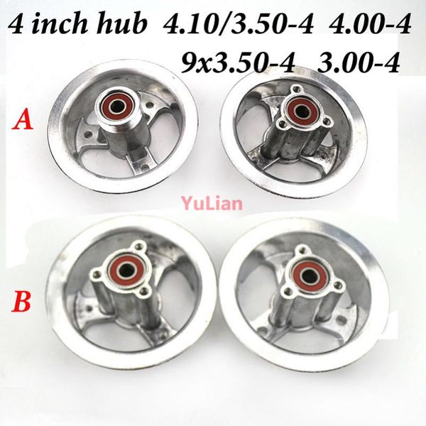 

motorcycle wheels & tires 4.10/3.50-4 4.00-4 3.00-4 hub aluminum alloy wheel rim for mini electric scooter 4 inch