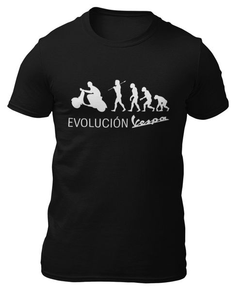 

evolution t-shirt-vespa-t - shirt -, White;black
