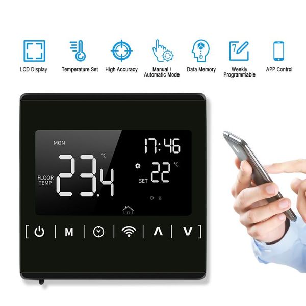 

smart home control thermostat wifi temperature controller electric floor heating