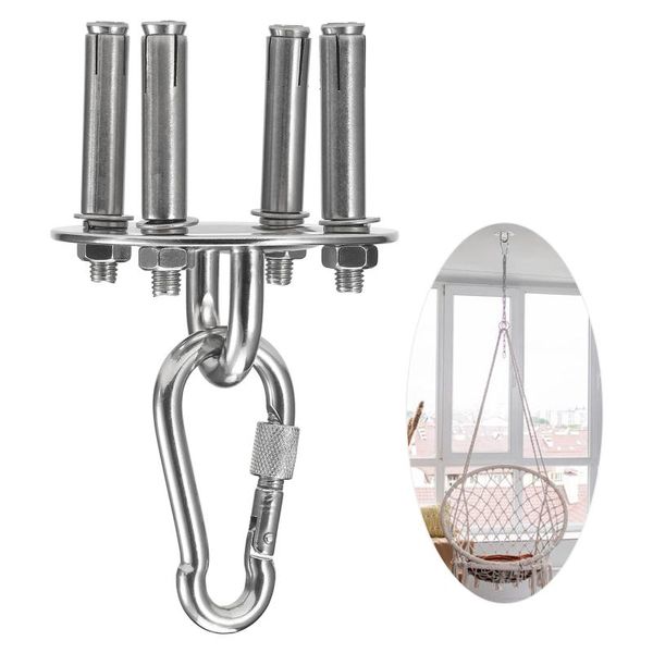 

wall mounted hook carabiner set mount anchor bracket for hanging chair hammocks yoga straps capacity up to 1102lb accessories
