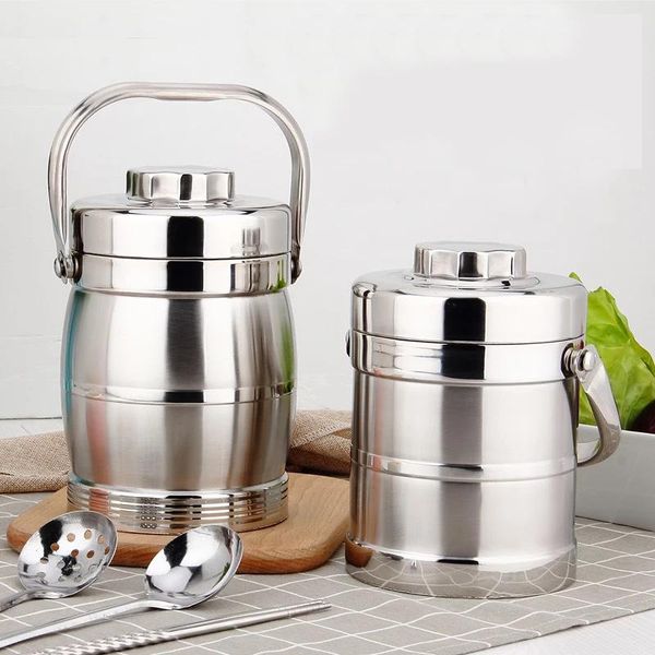 

dinnerware sets large capacity stainless steel lunch box container portable heat preservation bento 3 layer insulated