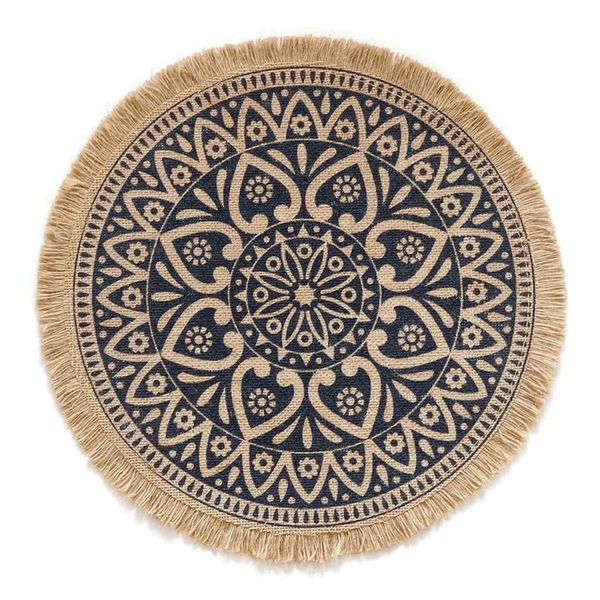 

mats & pads 4 pcs heat insulation dining table mat,round 40cm,for kitchen&home