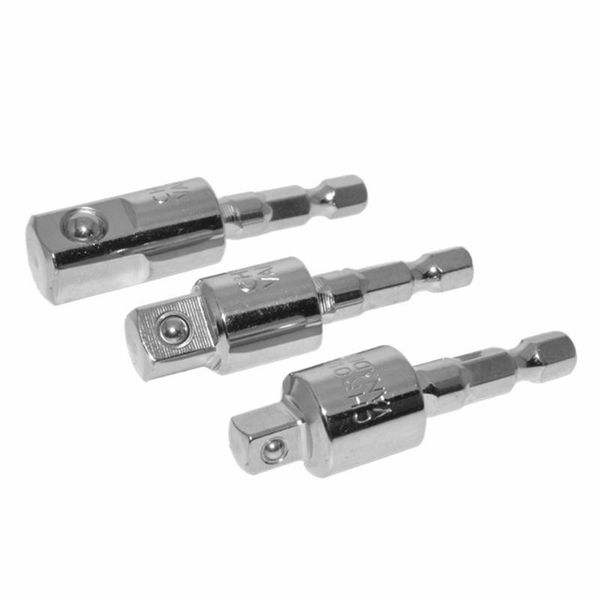 

hand tools 3pcs road cycling bicycle repair steel socket adapter hex shank to square extension drill bits bar
