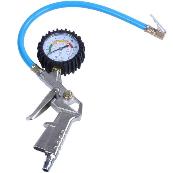 

car van truck tyre air line inflator dial pressure meter gauge compressor 220psi inflatable pump