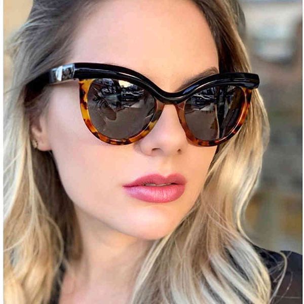 

fashion cat eye woman 2021 sunglasses original female spectacles designer brand luxury women's sun glasses oversized modern, Silver