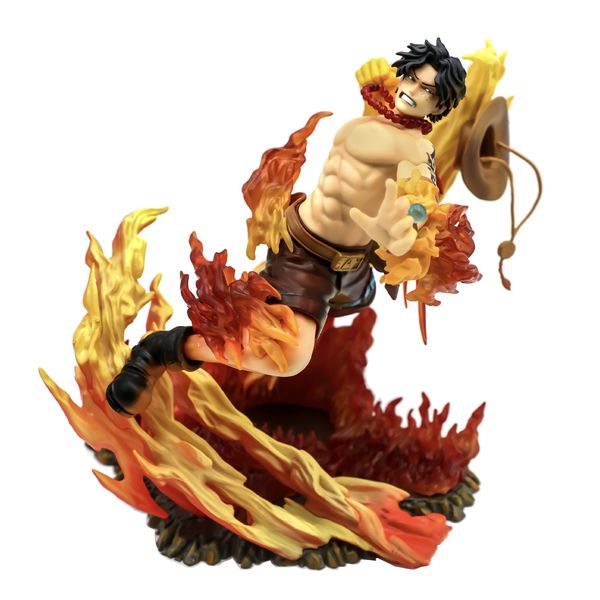 

24cm japan one piece portgas d ace action figure anime pop pvc 15th anniversary collection model dolls toys for boys gifts