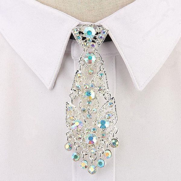 

bow ties fashion personality crystal neckties trendy general korean wine party wedding ceremony metal short luxury tie men accessories, Black;gray