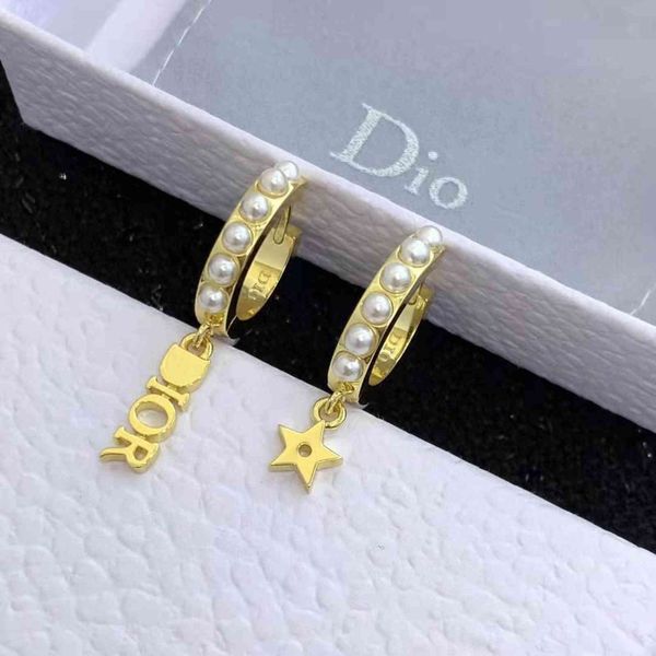 

factory specials aa classic letter women's net red star same diamond set pendant silver pin earrings, Golden