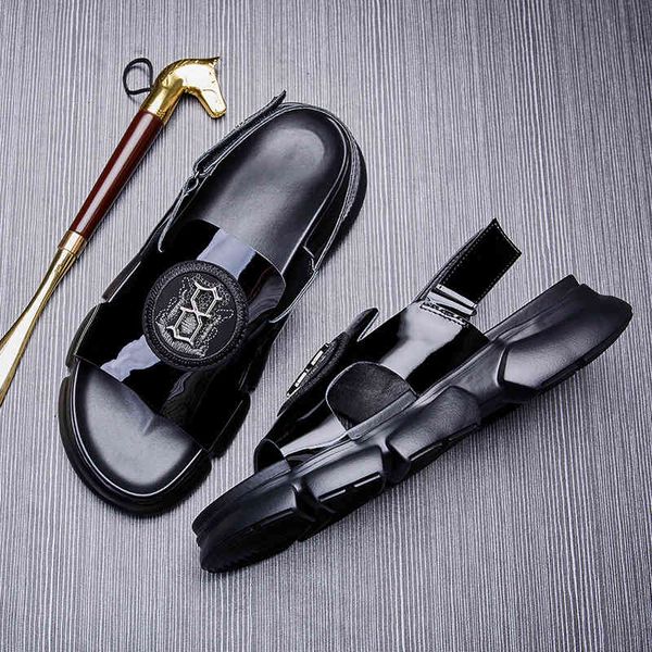 

slippers men's summer air permeable sandals in xkyu, Black