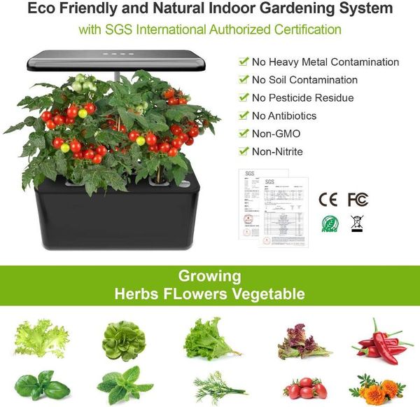 

planters & pots home smart led garden planter with kit kitchen grow germination system indoor growing hydroponics