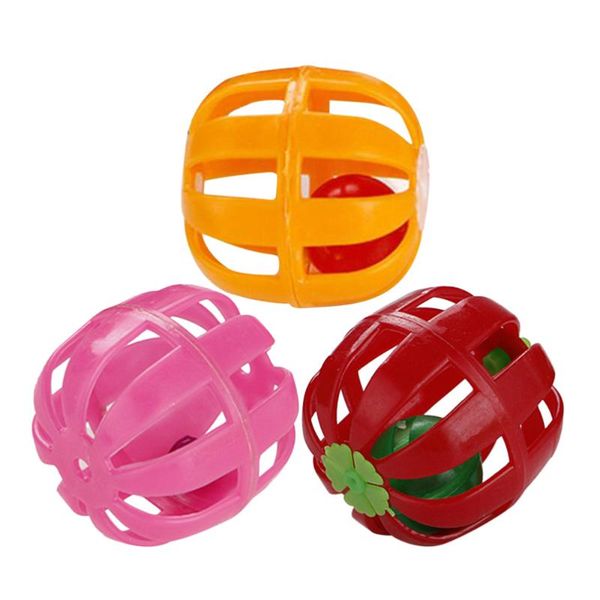 

cat toys 15pcs pumpkin shaped funny colorful playing teaser bell (random color)