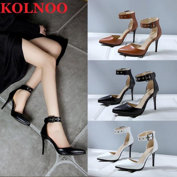 

dress shoes kolnoo simple womens stiletto high heels pumps d'orsay style pointed-toe party prom largesize fashion court, Black
