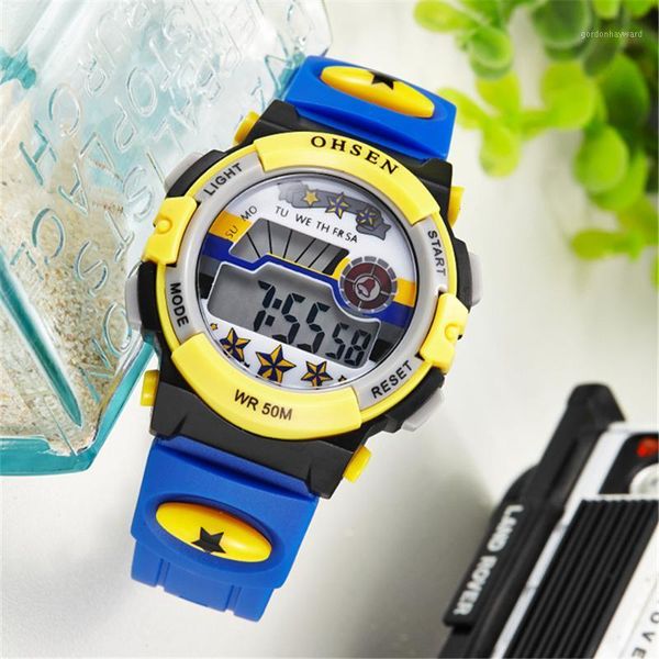 

fashion mens watches casual watch men military sport multifunction digital wristwatch waterproof clock wristwatches, Slivery;brown