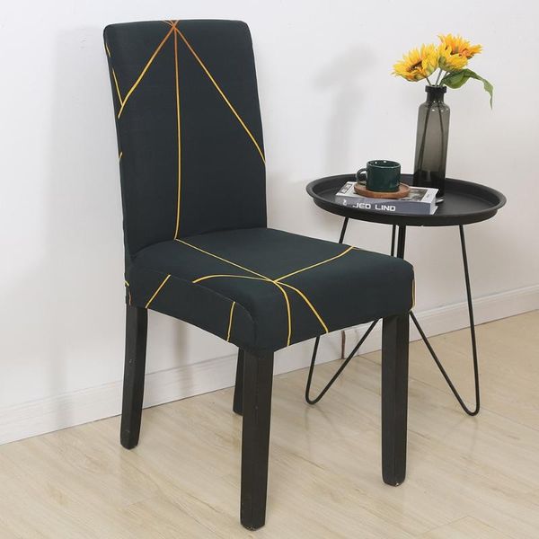 

geometry chair cover dining elastic covers spandex stretch case anti-dirty removable washable protector