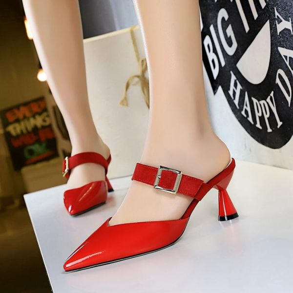 

slippers bigtree women pumps fashion high heels ladies shoes sandals crystal wedding party, Black