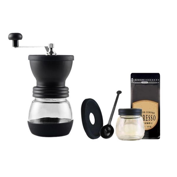 

manual coffee grinders grinder portable hand with adjustable set conical ceramic burr stainless steel mill for espresso