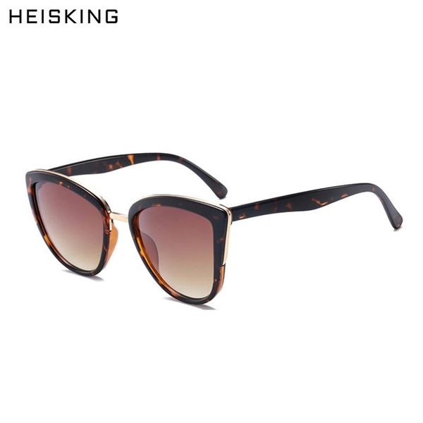 

sunglasses heisking brand women vintage gradient glasses retro cat eye sun female eyewear uv400, White;black