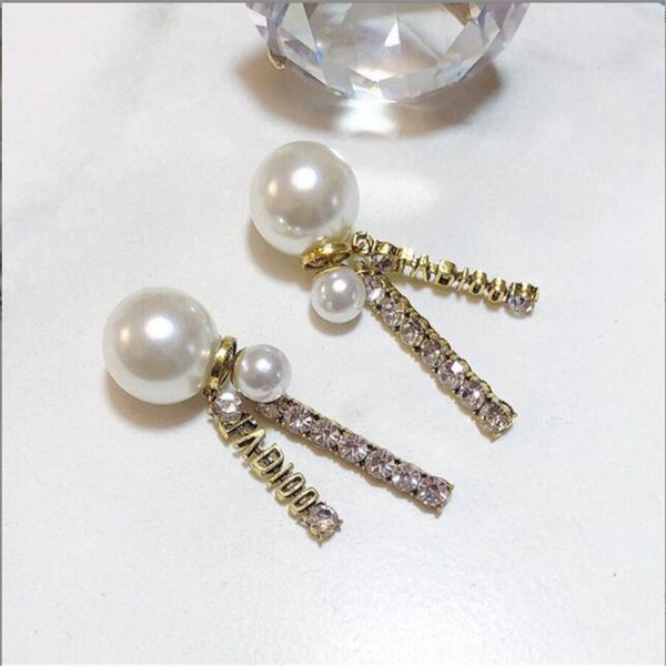 

fashion pearl letter earrings long net red small incense wind diamond temperament bee earrings jewelry, Silver