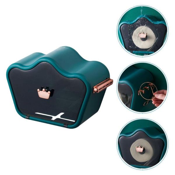 

storage bottles & jars 1pc crown shape tissue rack decorative box with strip green