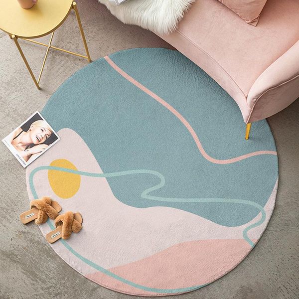 

carpets round 3d floor mats carpet bedroom bedside printing abstract blanket office entrance door fresh