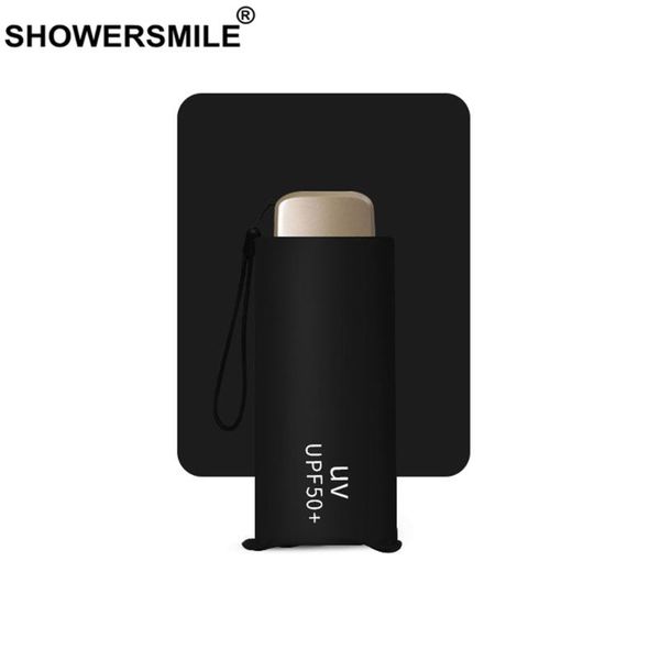 

umbrellas showersmile mini folding umbrella smallest pocket size parasol lightweight sun rain travel solid black blue pink yellow brolly