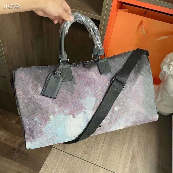 

2021 fashion leisure boston travel bag keepall50 star series travel bagss zipper bucket cylinder bags m44164 temperament same handbag satche