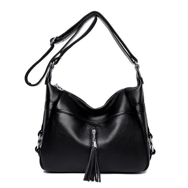 

evening bags women's 2021 fashionable and simple large-capacity tassel pendant female messenger bag elegant commuting lady shoulder