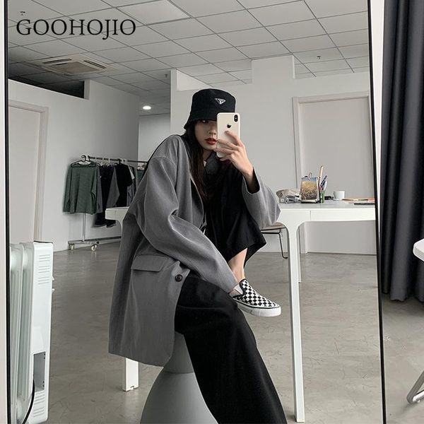 

spring and autum all-match oversized women blazers long-sleeved temperament for women's suits &, White;black