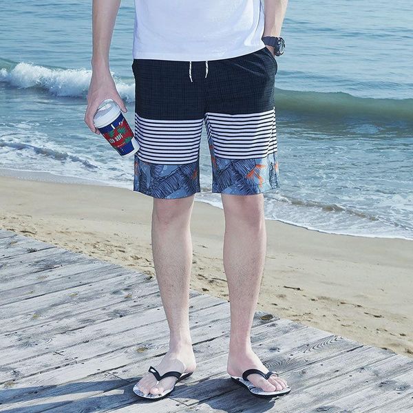 

men's swimwear summer men shorts leisure five-point swimming trunks loose quick-drying spring beach
