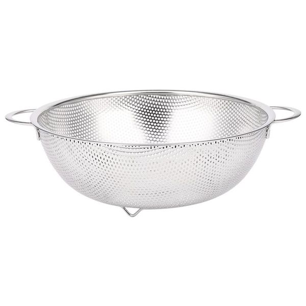 

storage baskets micro-perforated stainless steel strainer 28.5 cm wide argente