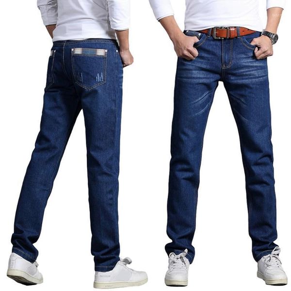 

men's jeans men classic jean homme pantalones hombre mannen soft biker masculino denim casual stretch slim comfort pants men's, Blue