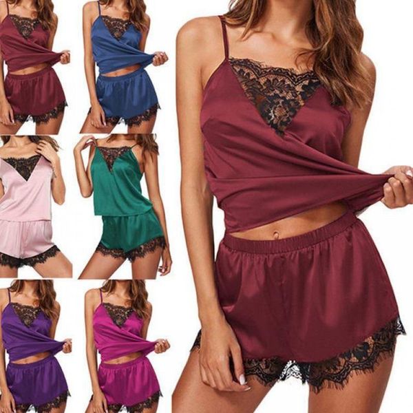 

women's tracksuits 2021 summer fashion lace suit sling home tassel round neck warm two-piece multicolor, Gray