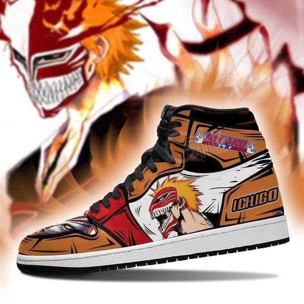 

hollow sneakers ichigo bleach anime shoes fan gift idea mn0557pk
