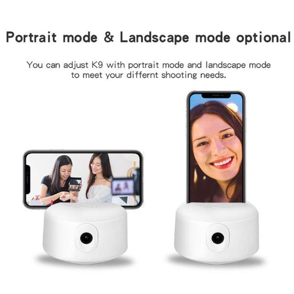 

360Â° smart ai ptz mobile tracking stabilizer face recognition camera pography artifact phone stand selfie monopods