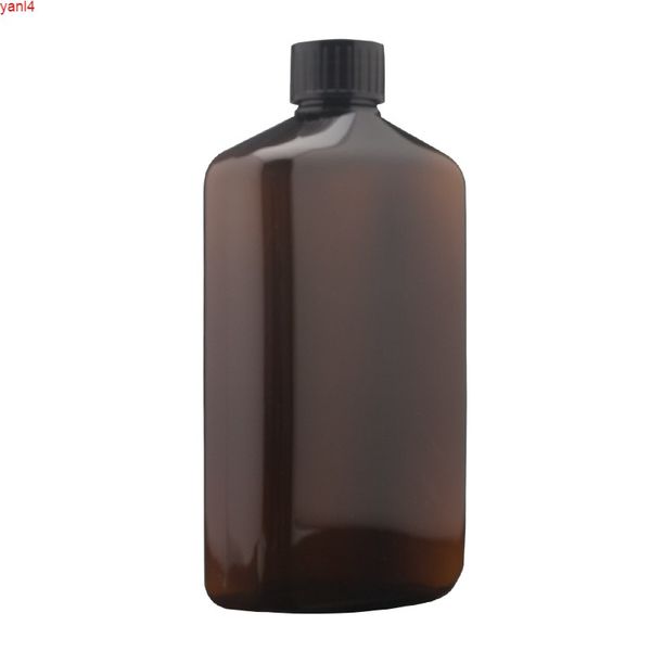 10 Stück, 500 ml, braune Kunststoffflaschen mit Schraubverschluss, 500 cc, leere Kosmetikbehälter mit Flüssigkeitsverschluss