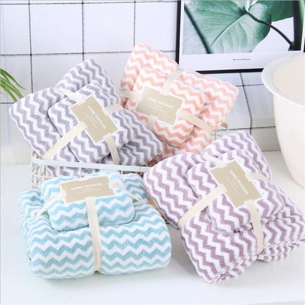 

towel 2 pcs 34x75&70x140cm microfiber home bath set water absorption and quick-drying daily gift can be
