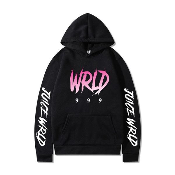 

men's hoodies & sweatshirts juice wrld men fleece hooded harajuku hip hop casual women hoodie pullovers hoody, Black