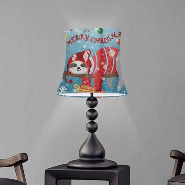 

lamp covers & shades cylinder shape light shade merry christmas table ceiling pendant cute sloth lampshade home decor bedroom cover