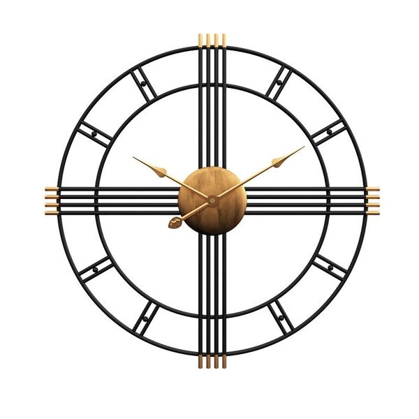 

80cm simple wall clock european style wrought iron living room clocks creative fashion mute home modern decorative