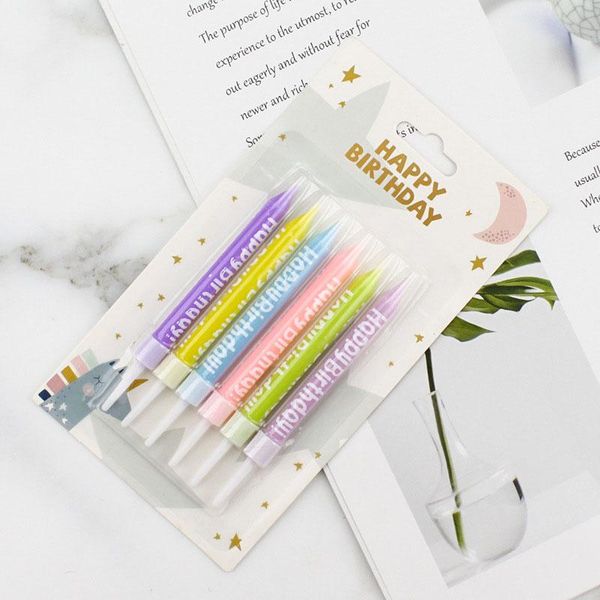 

other festive & party supplies 6pcs/set golden birthday candles colorful small round gold cake candle long er decoration supplier