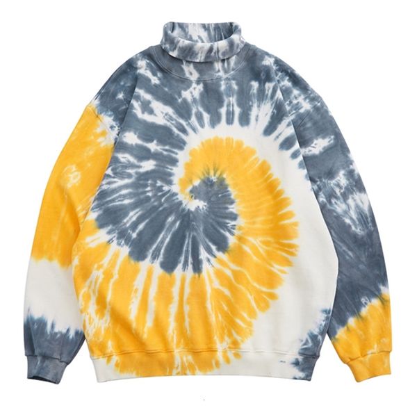 

tie dye color hoodie sweatshirt men hip hop streetwear hoodie autumn winter pullover men cotton yelllow, Black