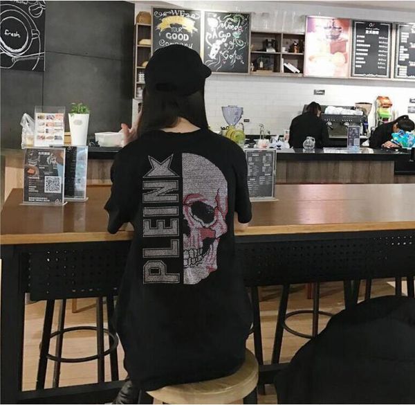 

women's t-shirt t shirt for women 2021 summer with short sleeves girls strass t-shirt fashion street shirts brand, White