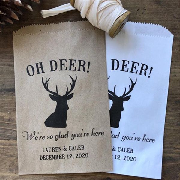 

gift wrap custom winter wedding favor bags - small christmas idea baby boy shower favors hunting themed