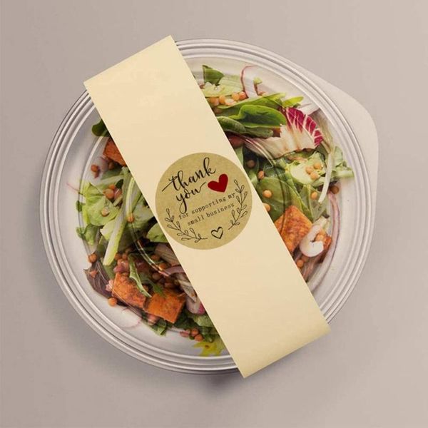 

gift wrap 1 roll "thank you" letters label stickers craft per stationery adhesive sealing baking paper home for gxma