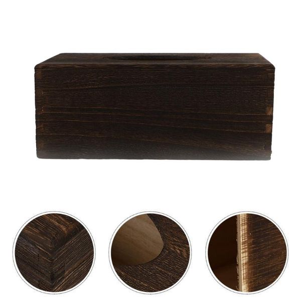 

tissue boxes & napkins 1pc simple deskbox decorative natural wooden