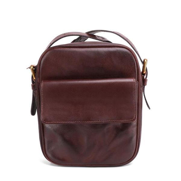 

men's leather briefcase casual fashion bag vegetable tanned retro messenger document briefcases