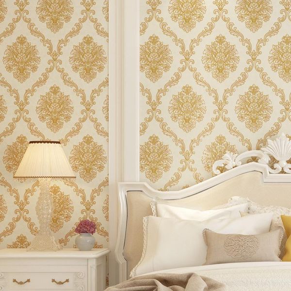 

wallpapers paper floral wall 3d roll european style luxury embossed damascus wallpaper for living room bedroom walls decoration
