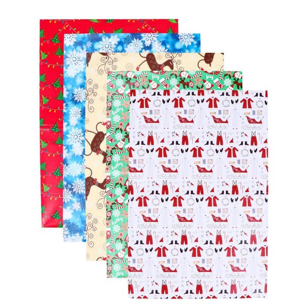 

gift wrap 10 sheets christmas paper pouch candy bags gifts wrapping