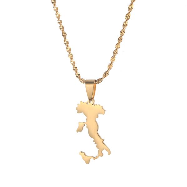 

italy sicily and sardinia map pendant necklaces italian maps jewelry, Silver