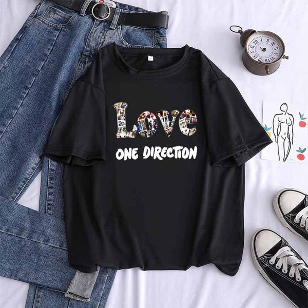 

women's t-shirt korean version of summer clothes, girlfriends, street harajuku, sports wild round neck, loose women, White